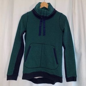 Lululemon Avenue Pullover, Green and Navy Stripes